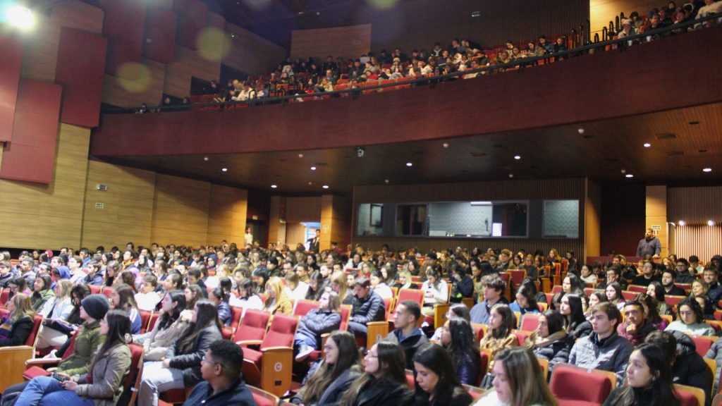 Plateia da palestra, no evento da 3º semana de Advocacia.